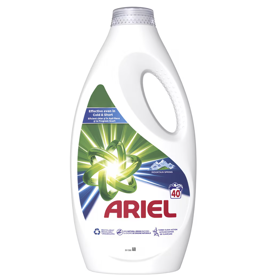 Ariel Detergent Lichid Mountain Spring 2 L 40 Spalari