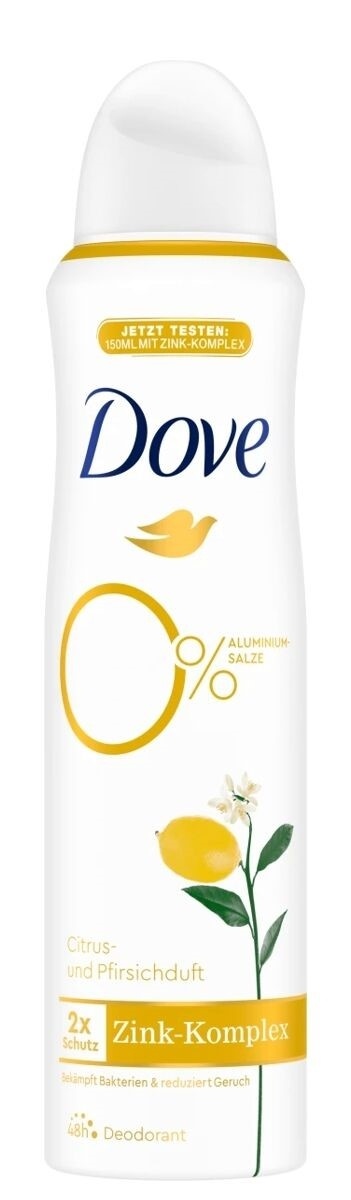 Dove Deodorant Dama Zink Complex Citrus & Peach 150 Ml