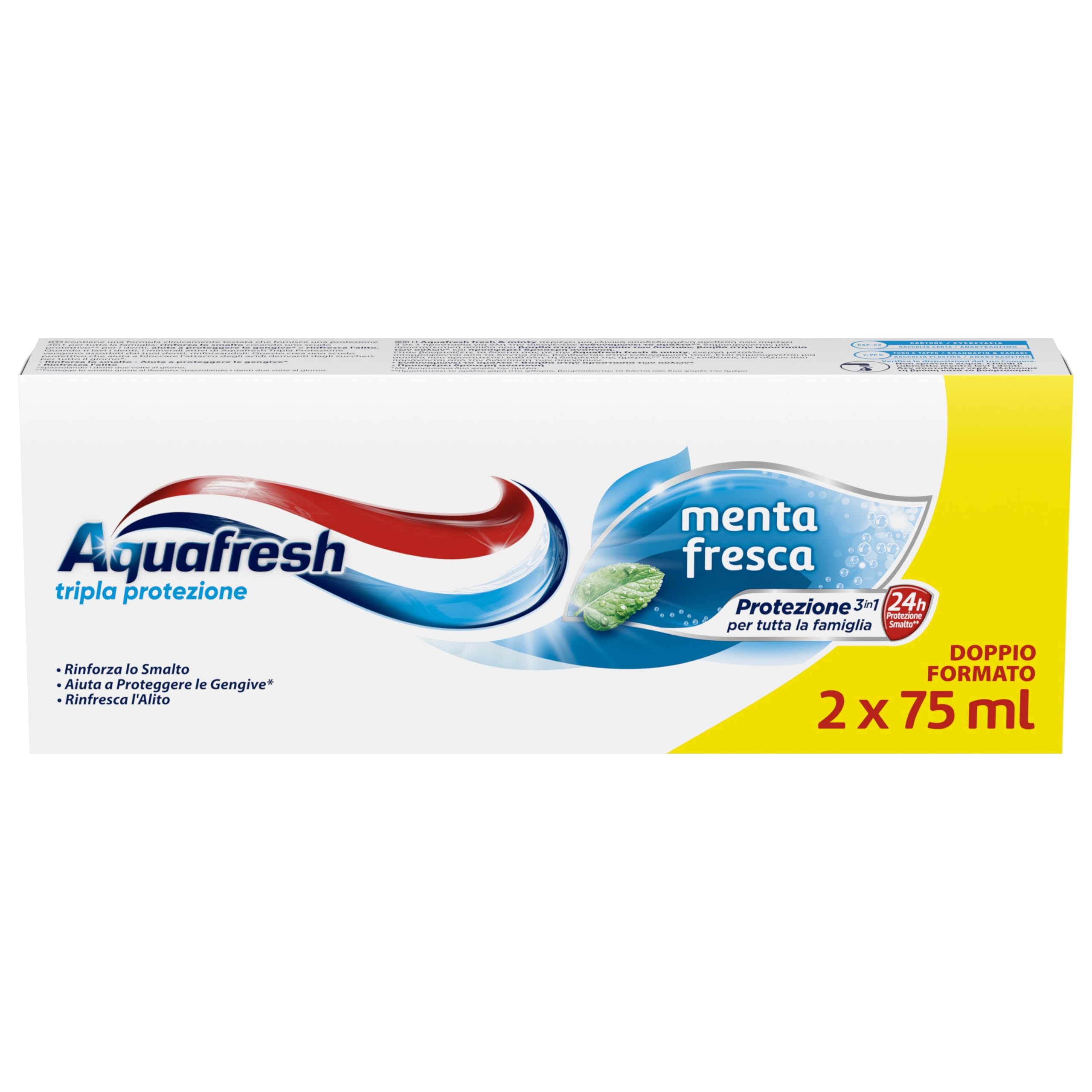 Aquafresh Pasta Dinti Triple Protection 2x75 Ml